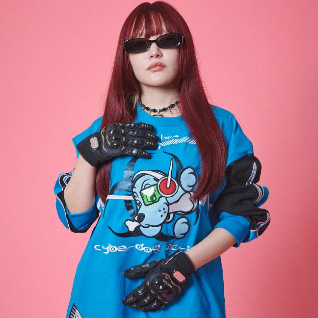 楽天GALFY公式 楽天市場店GALFY OFFICIAL 【サイバーガルフィーバイオハザードロンTee】 ガルフィー ヤンキー オシャレ おしゃれ かわいい かっこいい メンズ レディース 男女兼用 ユニセックス 赤 青 緑 レッド サックス グリーン 141022