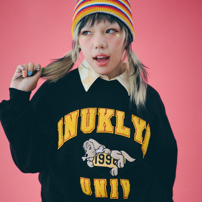 楽天GALFY公式 楽天市場店GALFY OFFICIAL 【イヌックリンスウェット】 ガルフィー ヤンキー オシャレ おしゃれ かわいい かっこいい メンズ レディース 男女兼用 ユニセックス 白 黒 炭黒 ホワイト ブラック インクブラック 143036