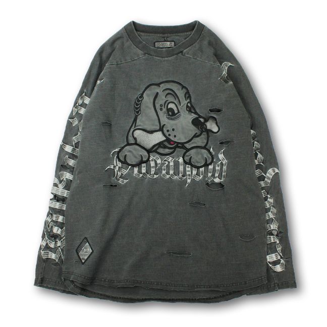 楽天GALFY公式 楽天市場店GALFY OFFICIAL 【病みに染まりしロンTee】 ガルフィー ヤンキー オシャレ おしゃれ かわいい かっこいい メンズ レディース 男女兼用 ユニセックス 白 黒 墨黒 ホワイト ブラック インクブラック スミクロ 143090