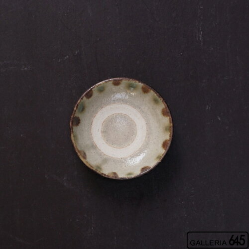 3寸皿（緑茶点々）：松田共司：014006-6