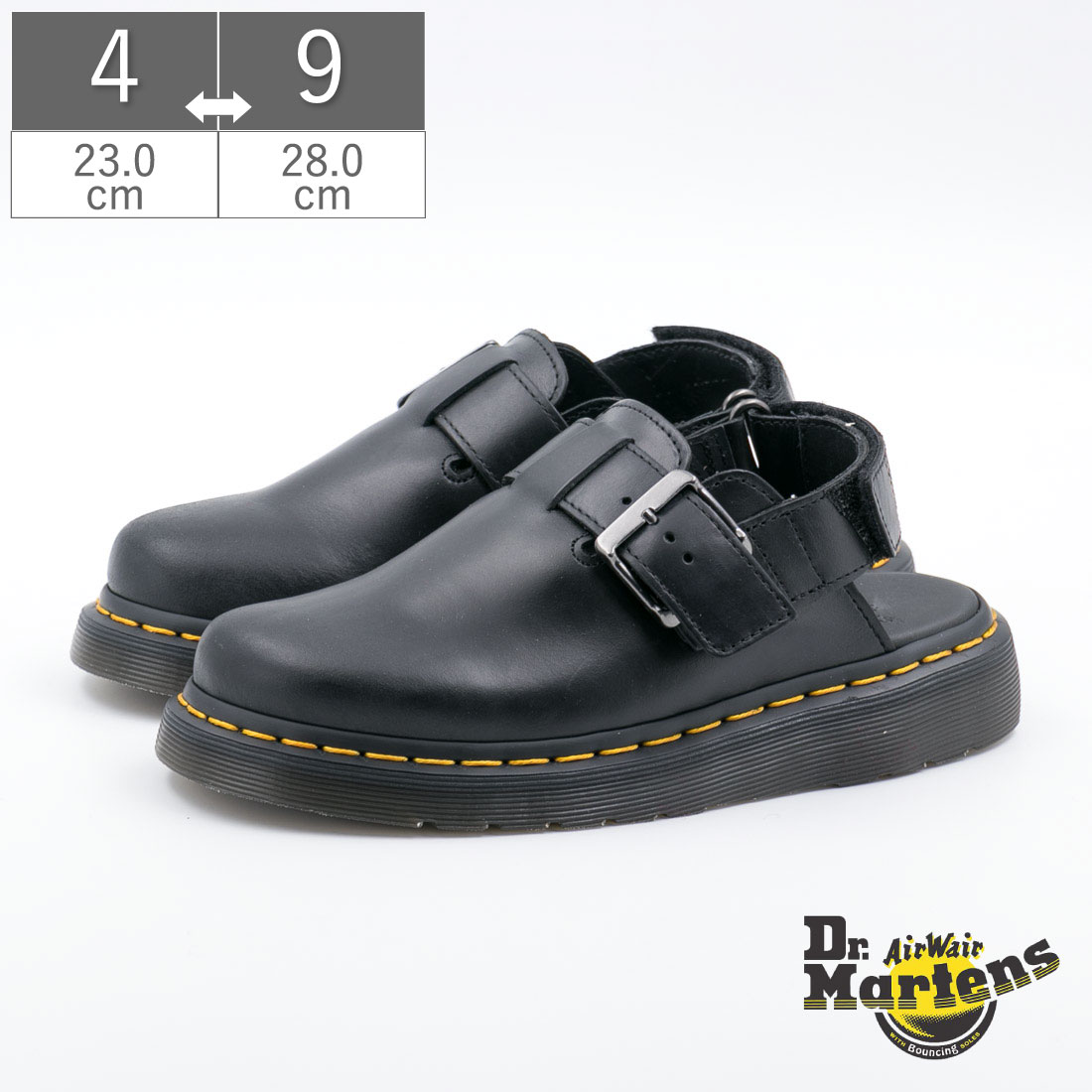 【5/10 20時～4H限定PT10倍】 ドクターマーチン Dr.Martens レディース メンズ サンダル ジョージ JORGE 2 30868001 クロッグサンダル つっかけ ブラック 黒 スリッポンサンダル