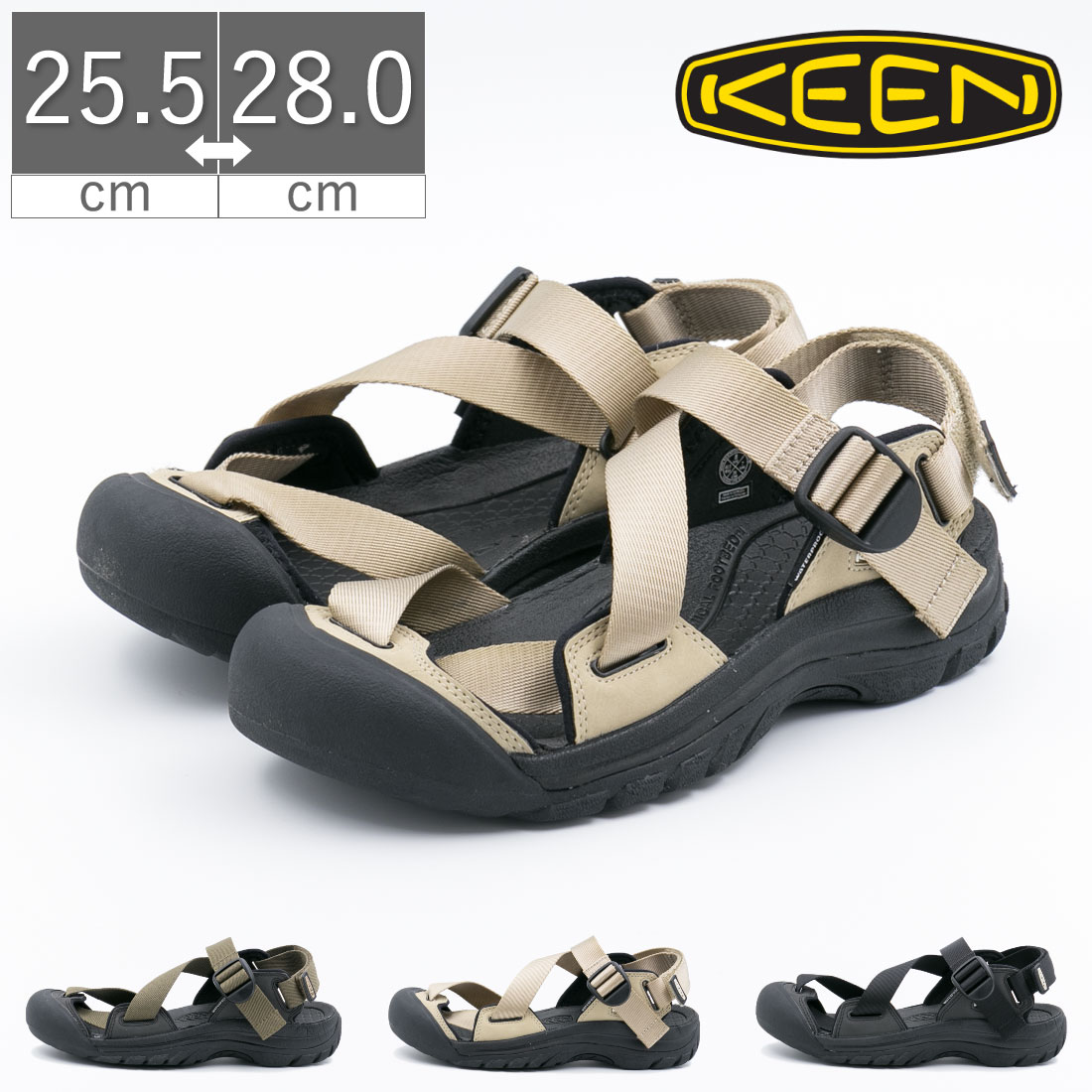 メンズ キーン KEEN サンダル ZERRAPORT II ゼラポート 2 クロスストラップ シンプル 1026029 1024692 1022418