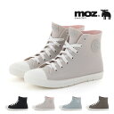 モズ MOZ レディース レインシューズ レインスニーカー レインシューズ 長靴 雨靴 防水 履きやすい ハイカット おしゃれ シンプル 伸びる靴紐 8017