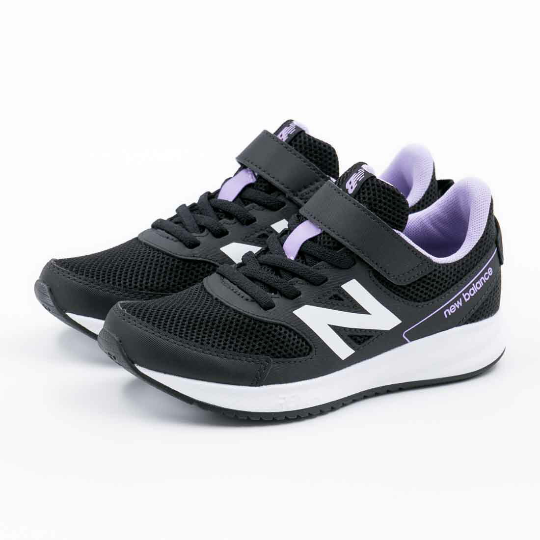 【10%OFF】ニューバランス new balance ジュニア キッズ 男の子 女の子 スニーカー YT570 v3 幅広 ランニング トレーニング 運動会 軽量 シンプル ブラック ホワイト 黒 白 マジックテープ