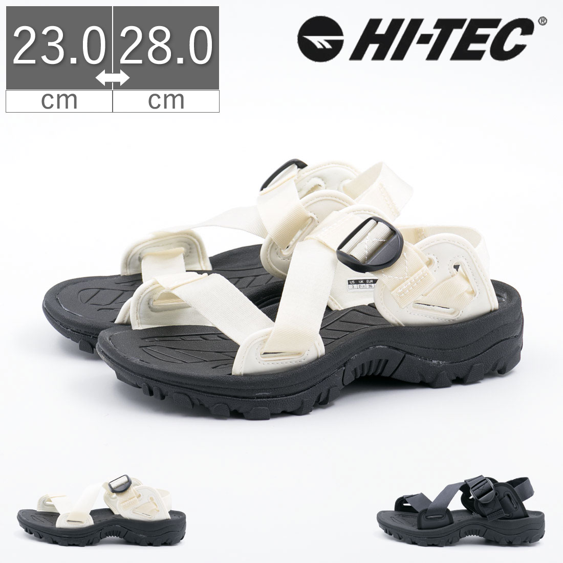 楽天FOOT PLACE【20％OFF】 ハイテック HI-TEC メンズ レディース サンダル スキッパー HT SD009 スポサン スポーツサンダル ストラップサンダル プール 海 アウトドア キャンプ グレー ホワイト 白