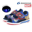 【5/1 20時〜4H限定5%CP+PT5倍】【10%OFF】 ムーンスター moonstar キッズ ジュニア サンダル マーベル MV026 MARVEL ...