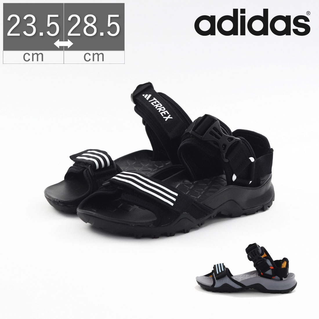 【ワンダフルデー】【全品100円CP配布中】【20時～4H限定P10倍】 アディダス adidas レディース メンズ サンダル ストラップサンダル スポーツサンダル DLX HP8651 HP8652 スポサン 海 ブラック ブルー 黒 青 ハイキング 軽量 速乾 テレックス サイプレックス ウルトラ サン