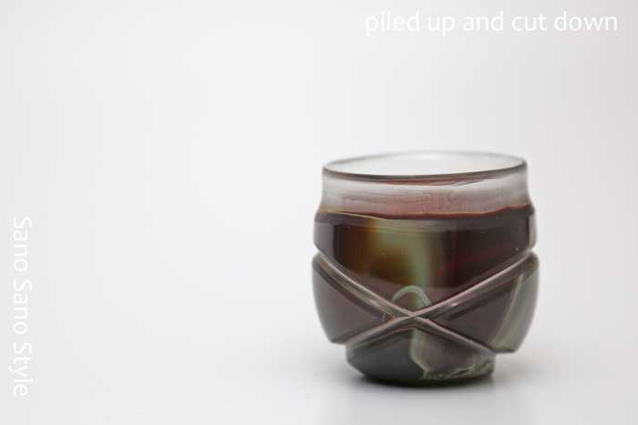 削りだしぐいのみ（茶）酒器・グラス・プレゼント・ギフト・父の日・還暦・誕生日・退職祝い