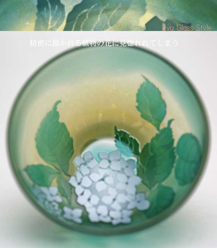 硝子絵物語酒杯 紫陽花酒器・グラス・プレゼント...の紹介画像2