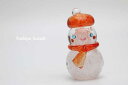 「雪だるま(小、赤)」 クリスマスの置物 クリスマスツリー クリスマスのオブジェの販売・通販 ガラスオブジェ