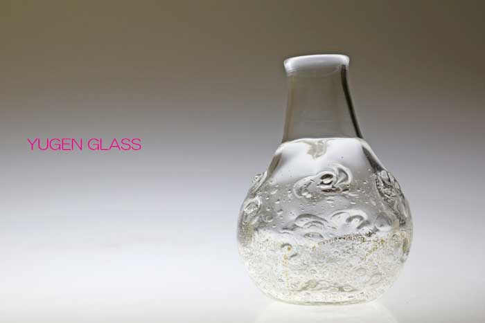 麻炭ガラス・徳利「さざなみ」とっくり・徳利・ガラスの酒器・一輪挿し・日本酒好きな父の日のプレゼント