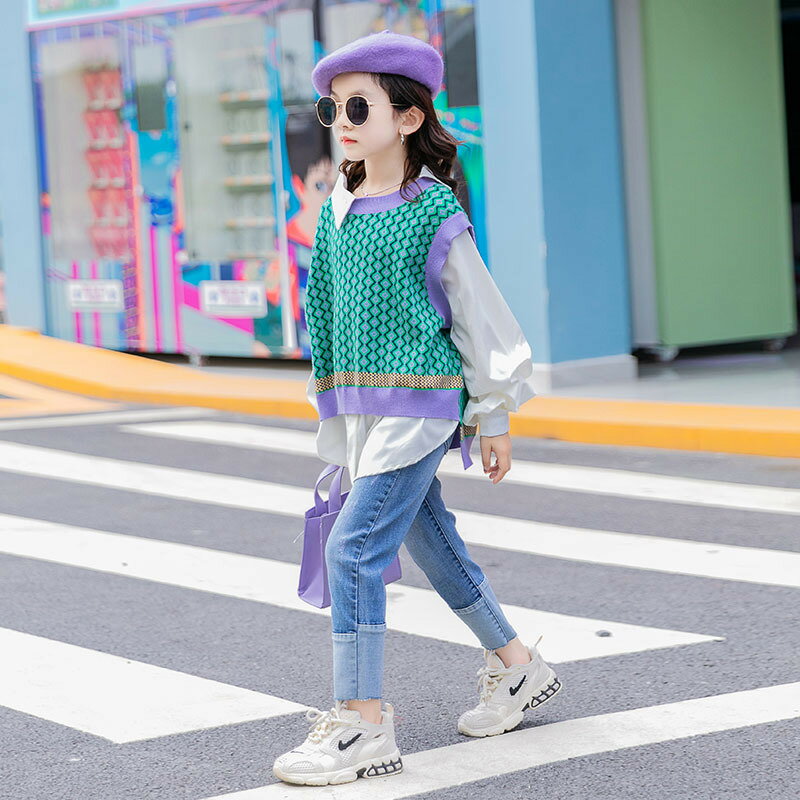 公式ストア セーター ニットトップス 子供服 プルオーバー 切り替え 春秋 トップス 女の子 長袖 カジュアル おしゃれ 子ども服 キッズ 無地 人気 可愛い ジュニア服 卒園式 入学式 110 170cm Greatblackspeakers Com
