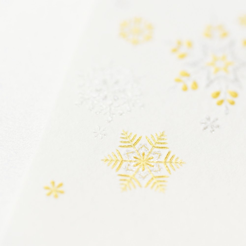 G C Press 新作モデル ふみ揃え便箋 スノーフレーク