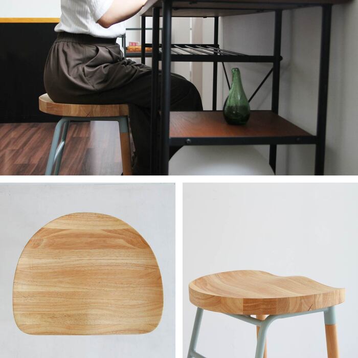 カウンターチェア 木製 天然木 バーチェア 北欧 椅子 チェア イス カフェ 店舗 ダイニングチェア ヴィンテージ 黒 白 レトロ ダイニング キッチン モダン カフェ シンプル ハイスツール バースツール カウンタースツール スツール いす ハイチェア チェアー 2