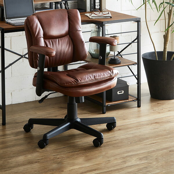 デスクチェア 疲れにくい 疲れない 回転式 昇降式 回転 合成皮革 皮 革 合皮 レザー ダイニング リビングチェア チェア イス 椅子 ダイニングチェアー チ...