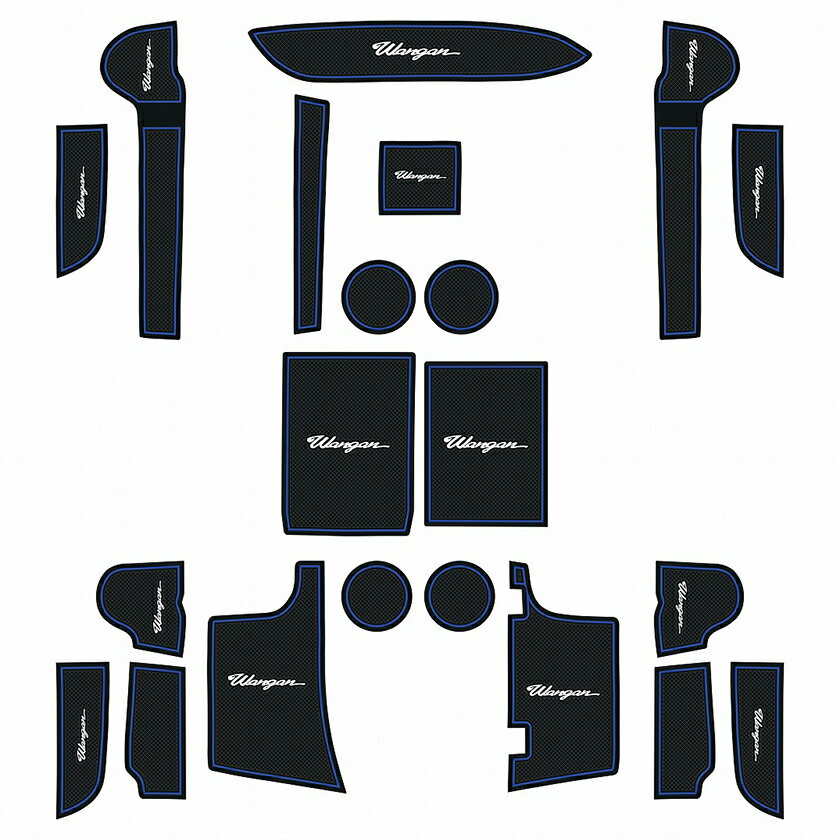 湾岸 ワンガン ポケットラバーマット OUTBACK アウトバック(BT) 青 内装 ドリンクホルダー WANGAN RM130013