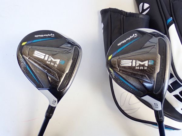 【中古】テーラーメイド SIM2 MAX フェアウェイウッド TENSEI BLUE TM50 SR 日本仕様 3w/5w 2本セット