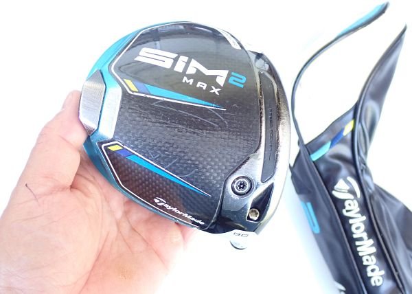 【中古】ヘッドのみ テーラーメイド SIM2 MAX ドライバー 9度 純正カバー付