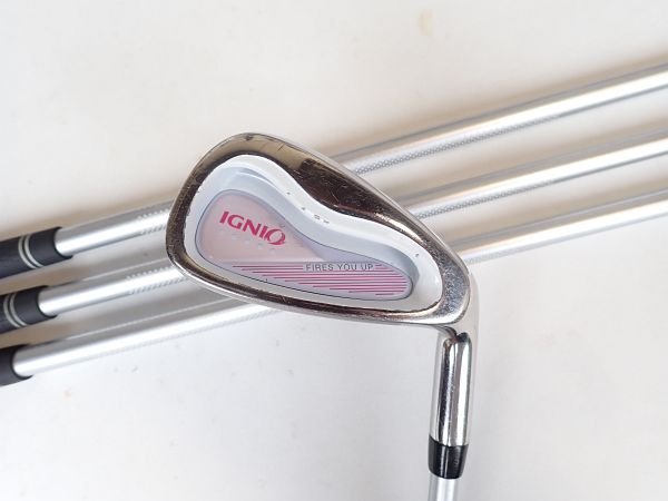 【中古】レディース IGNIO FIRES YOU UP ハーフセット アイアン カーボン 4本 L