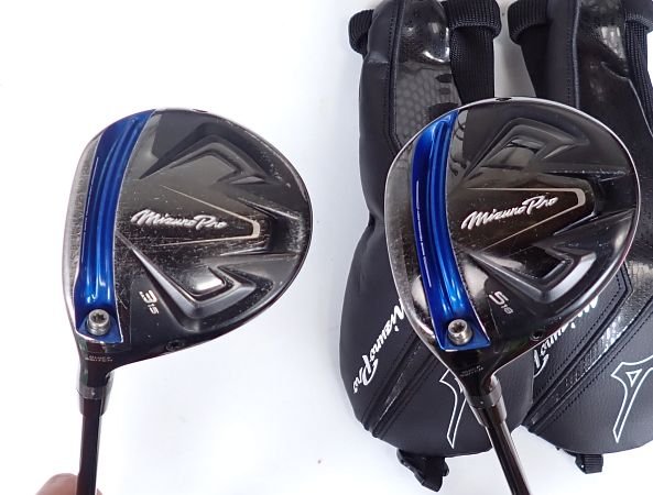 【中古】レフティー ミズノ Mizuno Pro フェアウェイウッド TOUR AD GM-1 F58 S 日本仕様 レンチ付 3w/5w 2本セット