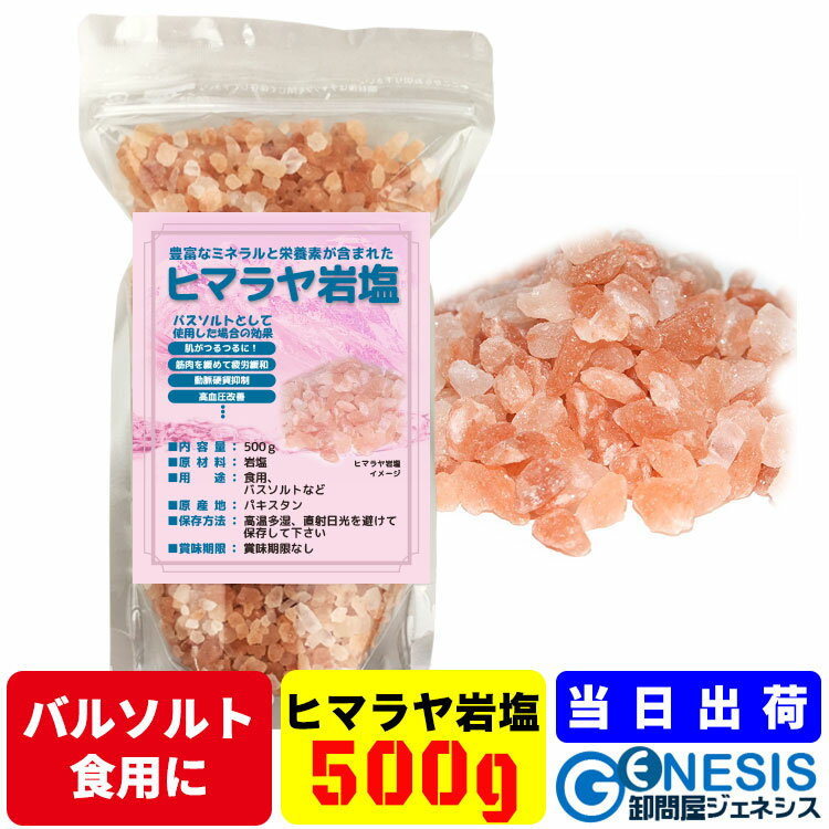 ヒマラヤ岩塩 500g GSPOWER 食用 バスソルト クリスタル ピンク 浄化 送料無料 リラックス
