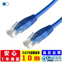 国際基準 LANケーブル cat6 10m GSPOWER 業務用 PoE給電対応 企業様向け 6a相当 青 ストレート ランケーブル RJ-45 サーバー