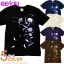 花柄 月 レディース Tシャツ 幻想 S/M/L ロック系 アメカジ キレイ目 グラフィティ サイズ （GENJUブランド】 Precious