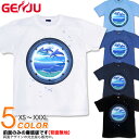 GENJU Tシャツ メンズ イルカ Tシャツ ドルフィン 夏 海 水族館 潜水 アメカジ 潜水艦 バカンス グラフィティ ブランド tシャツ 半袖 ..