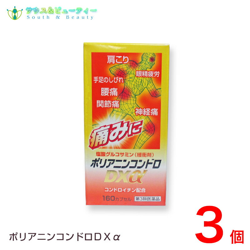 ポリアニンコンドロDXα （160カプセル）×3個 ビタミン コンドロイチン 【第3類医薬品】