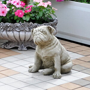 ガーデニング雑貨 ストーン ヨーロッパ雑貨 英国製 犬 ヨーロッパ ブルドッグ ガーデングッズ 犬 庭 ガーデニング 英国製 ガーデン おしゃれ イングリッシュガーデン ガーデニング雑貨天使アンジェロプレゼント犬置物 Uk
