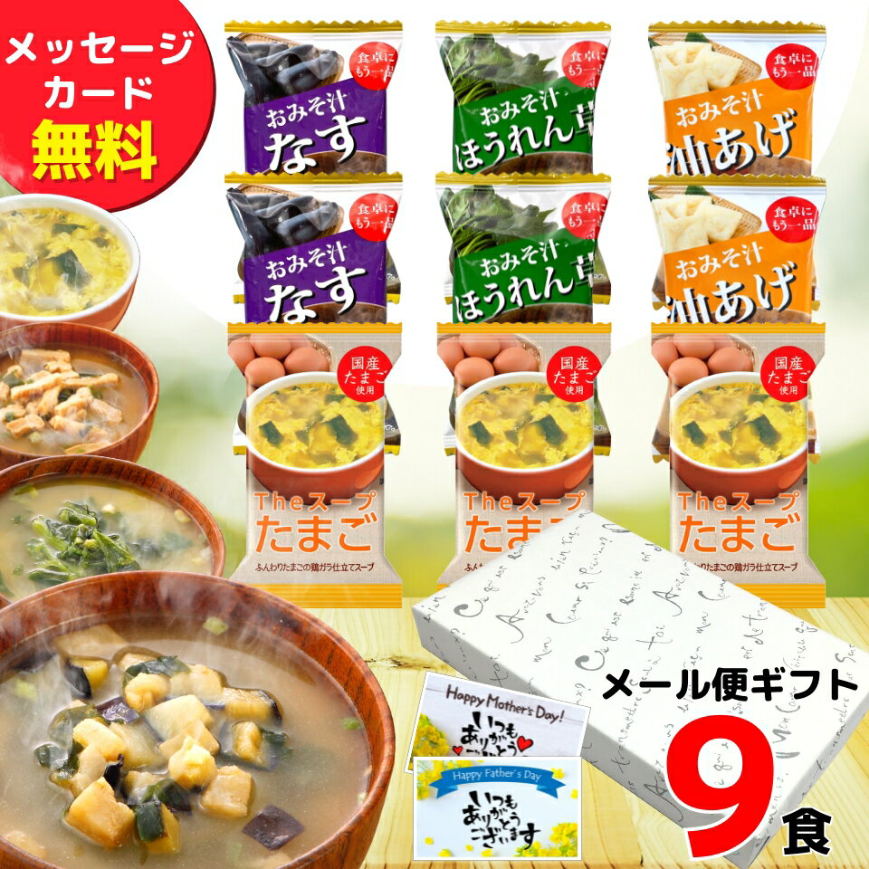 フリーズドライ 味噌汁 ギフト 9食入 父の日 父の日ギフト 内祝い 香典返し お返し 1500円 送料無料 スープ 法事 お供え物 プレゼント ちちの日 義父 お中元 御中元 出産内祝い 結婚内祝い 食べ物 食品 グルメ みそ汁 年配 高齢者 一人暮らし 人気 ランキング