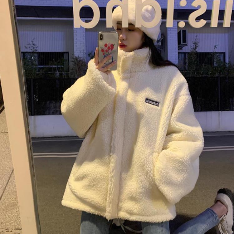 ボアパーカー 暖かい レディース フリースジャケット ボアブルゾン コート もこもこ ジャケット ハイネック 冬服 厚手 厚手 可愛い フリース 厚手 ジャケット スタンドネック 大きいサイズ カジュアル 韓国ファッション 秋 ボアジャケット