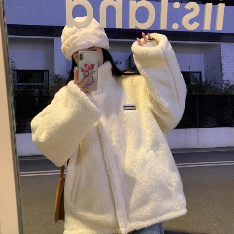 ボアパーカー 暖かい レディース フリースジャケット ボアブルゾン コート もこもこ ジャケット ハイネック 冬服 厚手 厚手 可愛い フリース 厚手 ジャケット スタンドネック 大きいサイズ カジュアル 韓国ファッション 秋 ボアジャケット