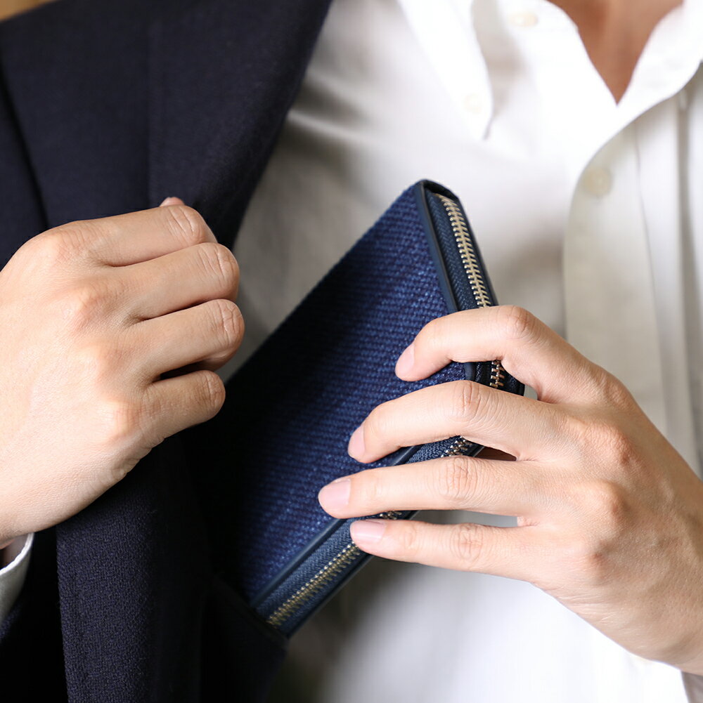 武州正藍染 刺子財布 ラウンドファスナー Sa...の紹介画像3