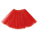 バレリーナみたいなボリュームのあるスカート！ゴム仕様、商品サイズ：約330×220mm、本体色：赤、材質：ポリエステル