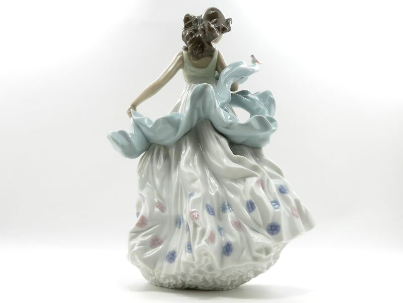 リヤドロ 置物 ■ 夏のセレナーデ フィギュリン 6193 女性 鳥 インテリア オブジェ 艶あり Lladro 美品 [2]