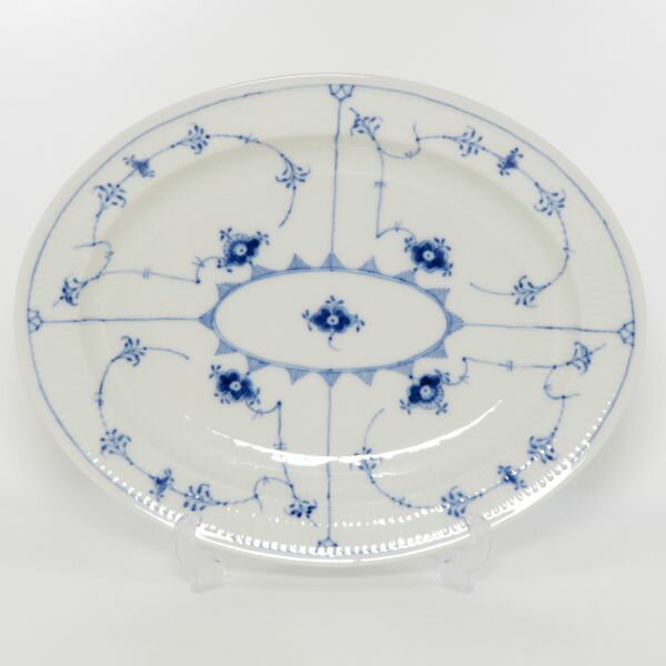樂天商城 - ロイヤルコペンハーゲン プレート■ブルーフルーテッド プレインレース Royal Copenhagen オーバルサービングプレート 36cm 皿 1枚 1級品