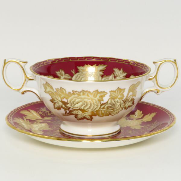ウェッジウッド カップ＆ソーサー■トンキンルビー スープ C&S 洋食器 1客 WEDGWOOD 1級品 希少 2