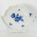 ロイヤルコペンハーゲン プレート■ブルーフラワー プレイン Royal Copenhagen リーフ型プレート 22.5cm 皿 洋食器 1枚