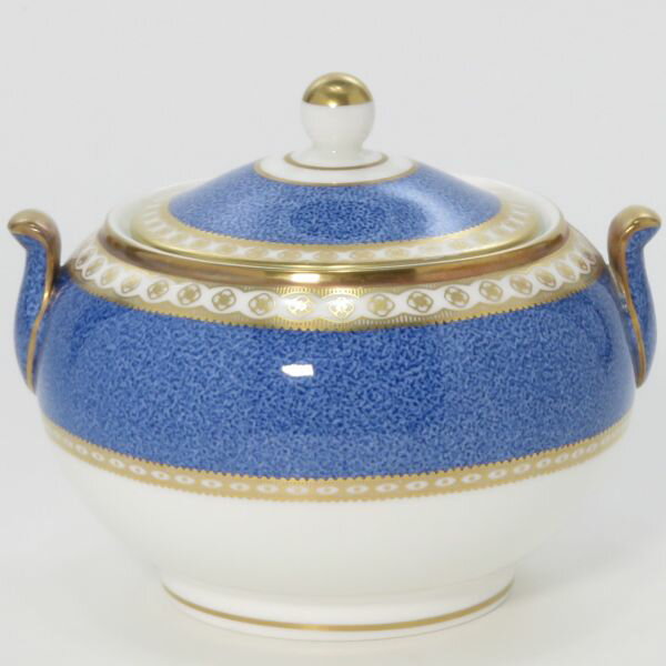 ウェッジウッド ポット■ユーランダー パウダーブルー シュガーポット 洋食器 小物入れ 1個 WEDGWOOD