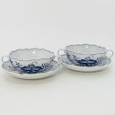 マイセン カップ&ソーサー■ブルーオニオン スープC&S 洋食器 2客セット Meissen