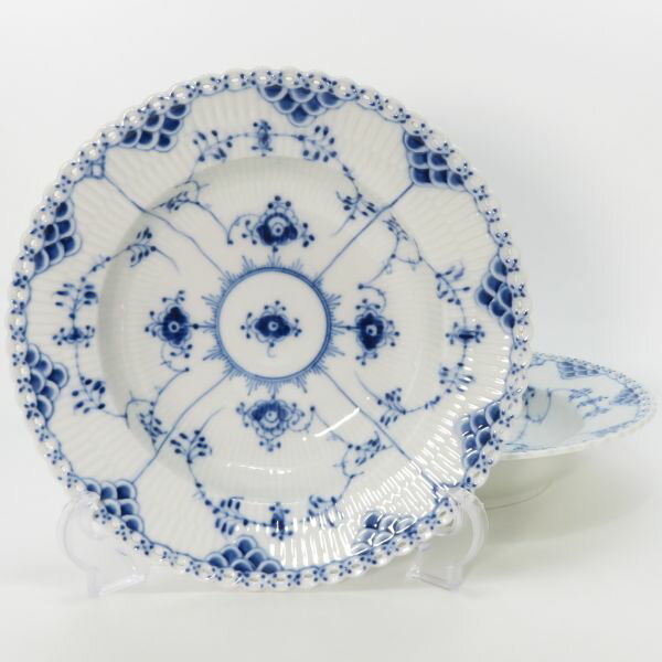 乐天商城 - ロイヤルコペンハーゲン フルレース■ブルーフルーテッド フルレース スーププレート 2枚セット 23cm Royal Copenhagen 洋食器 1級品 3