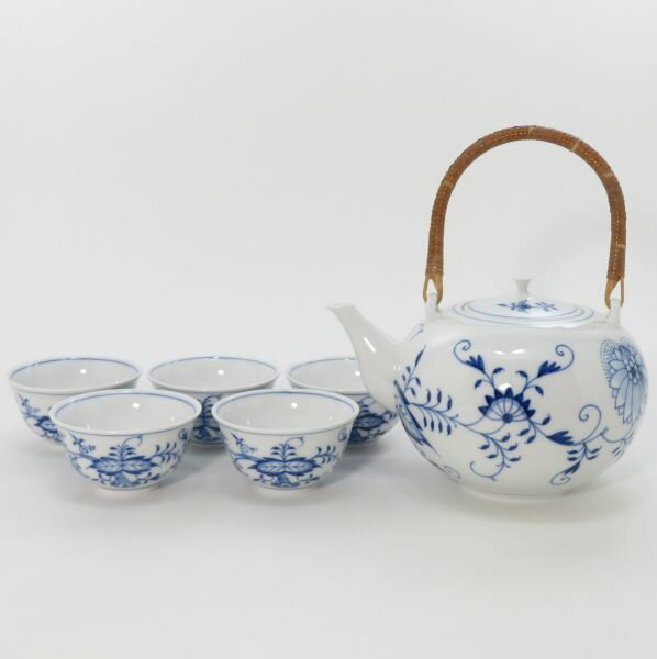樂天商城 - マイセン セット■ブルーオニオン 茶器セット 湯呑み 急須 C&S ティーポット Meissen オリエンタル 洋食器 6点セット 1級品