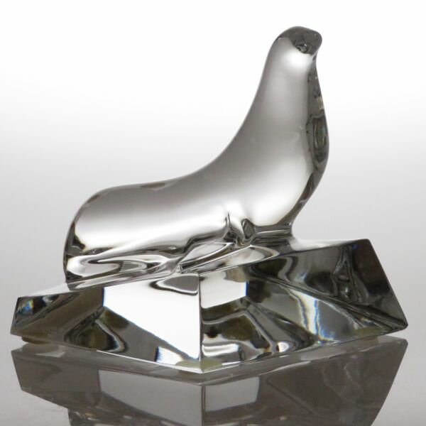 バカラ フィギュリン ● アシカ 置物 オーナメント クリスタル 氷山 オブジェ オットセイ Seal Sea Lion [2]