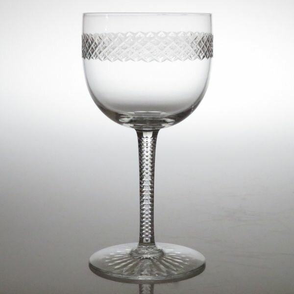 オールド バカラ グラス ● クロス カット ワイン グラス 12cm フォルム 8470 カタログ掲載品 アンティ..