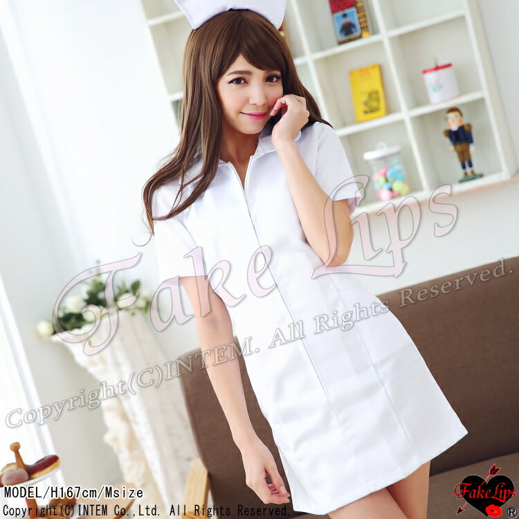 FakeLips コスプレ ナース ハロウィン ナース服 看護婦 コスチューム 衣装
