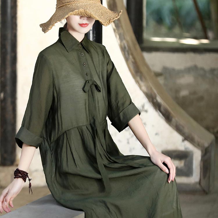 送料無料ワンピース ロングワンピース レディース ロング丈 ゆったり 体型カバー ミモレ丈 春夏物 着痩せ オーバーサイズ 上品 キレイめ お洒落