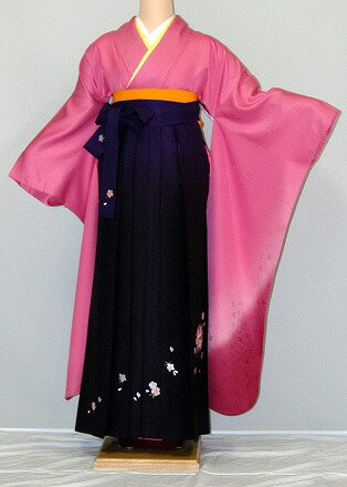 Rakuten - 【レンタル】振袖、袴（刺繍はかま）レンタル【赤・ピンク・赤紫系】【HF712】標準/L寸/7号/9号/11号/13号/冬春キャンペーン