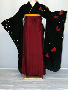 Rakuten - 【レンタル】振袖、袴（はかま）レンタル【黒・茶・グレー系】【HF721】標準/L寸/7号/9号/11号/13号/冬春キャンペーン