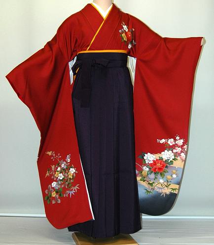 Rakuten - 【レンタル】振袖、袴（はかま）レンタル【赤・ピンク・赤紫系】【HF731】標準/L寸/7号/9号/11号/13号/冬春キャンペーン